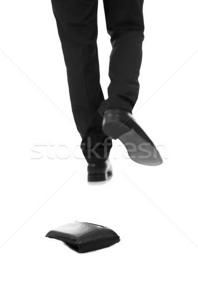 Businessman Walking Against Fallen Wallet Stock photo © AndreyPopov