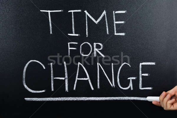 Time For Change Concept On Blackboard Stock photo © AndreyPopov