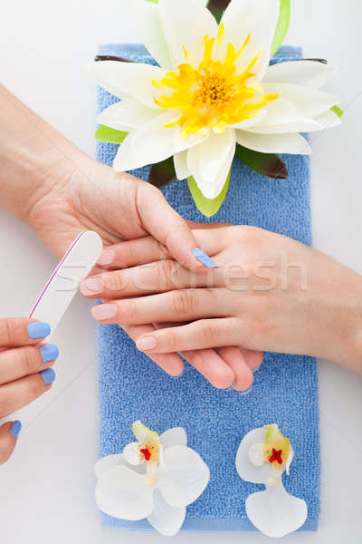 Woman Undergoing Manicure Process Stock photo © AndreyPopov