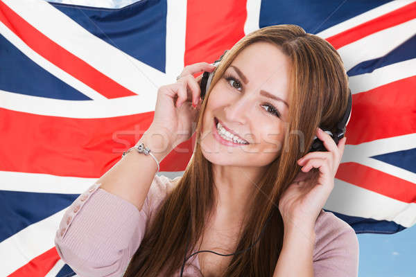 Woman Listening English Language Audiobook Stock photo © AndreyPopov