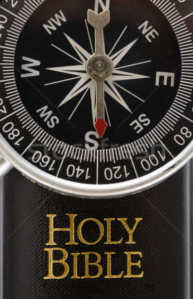 Compass On Bible Stock photo © AndreyPopov