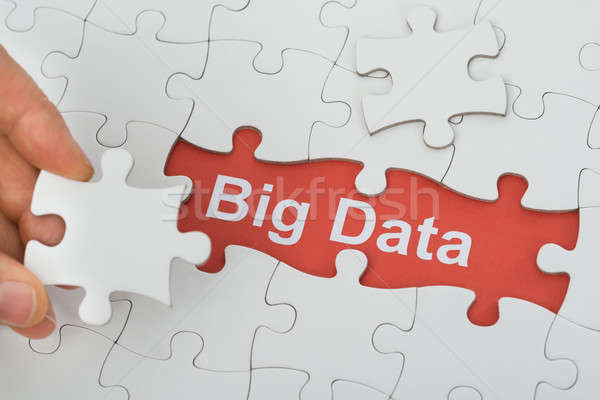 Big Data Text Under Jig Saw Puzzle Stock photo © AndreyPopov