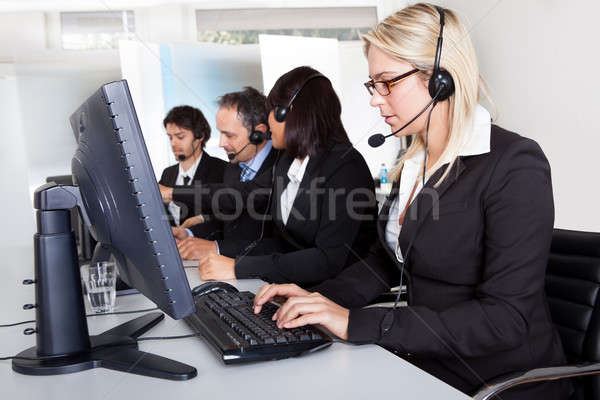 Stock foto: Kundendienst · Unterstützung · Menschen · Gruppe · jungen · Business