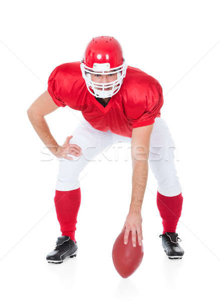 Portrait rugby joueur prêt poste blanche [[stock_photo]] © AndreyPopov