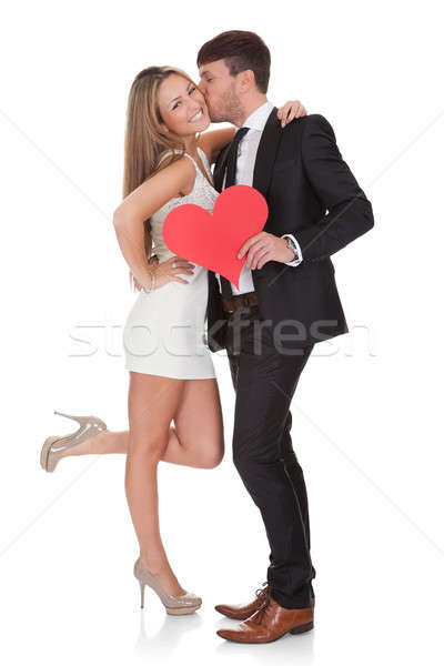 [[stock_photo]]: Amoureux · affection · dame · isolé · blanche