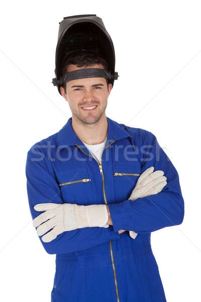 Portrait of confident young welder Stock photo © AndreyPopov