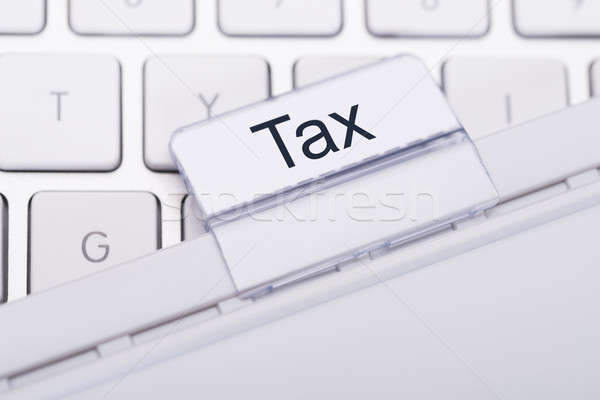 稅 附 鍵盤 計算機 信息 商業照片 © AndreyPopov