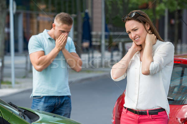 Woman Getting Wounded After Car Collision Stock photo © AndreyPopov
