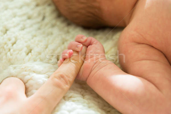 赤ちゃん 両親 指 クローズアップ 新しい ストックフォト © AndreyPopov