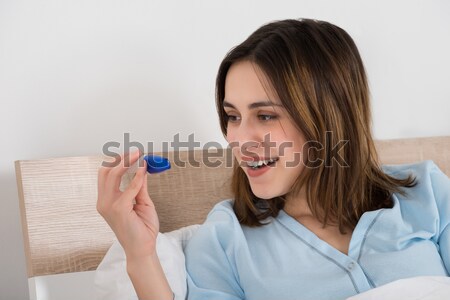 Young Woman Checking Pregnancy Test Stock photo © AndreyPopov