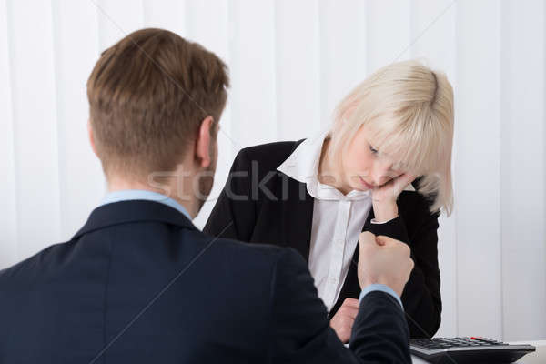Boss Blaming Female Employee For Bad Results Stock photo © AndreyPopov