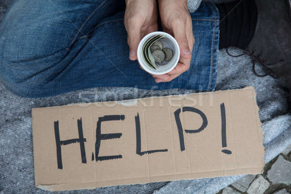Homeless Man Ask For Help Stock photo © AndreyPopov
