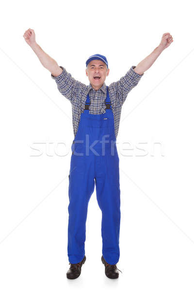 Portrait If Excited Male Technician Stock photo © AndreyPopov