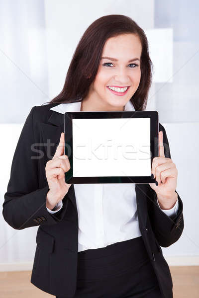 Businesswoman Showing Tablet Stock photo © AndreyPopov