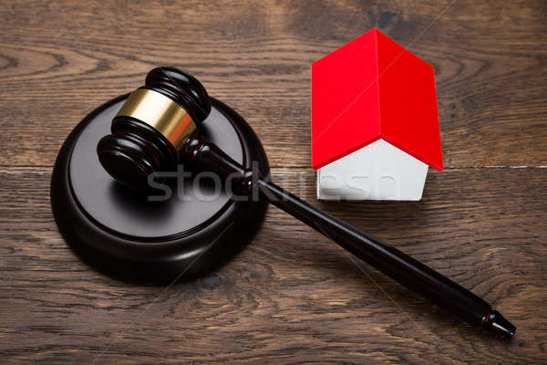 House Model With Gavel Stock photo © AndreyPopov