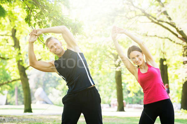 Young Couple Exercising Stock photo © AndreyPopov