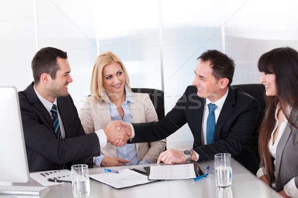Two Businessman Shaking Hands Stock photo © AndreyPopov