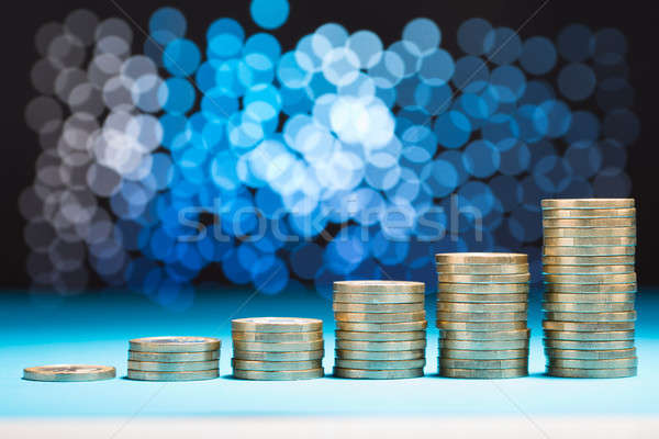 Munten bokeh geld licht Stockfoto © AndreyPopov
