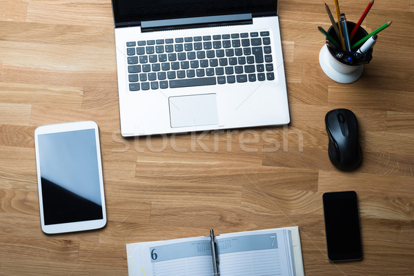 Technologies And Office Supply On Desk Stock photo © AndreyPopov