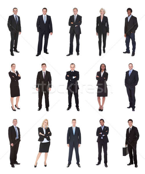 üzletemberek menedzserek cégvezetők izolált fehér nő Stock fotó © AndreyPopov