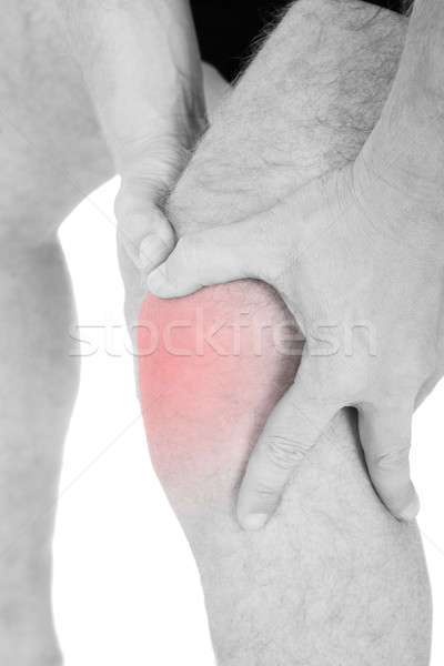 Man knie pijn witte sport gezondheid Stockfoto © AndreyPopov