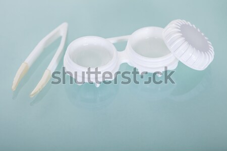 Contact lens being removed from the case Stock photo © AndreyPopov