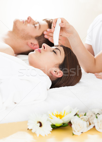 Woman Undergoing Microdermabrasion Therapy Stock photo © AndreyPopov