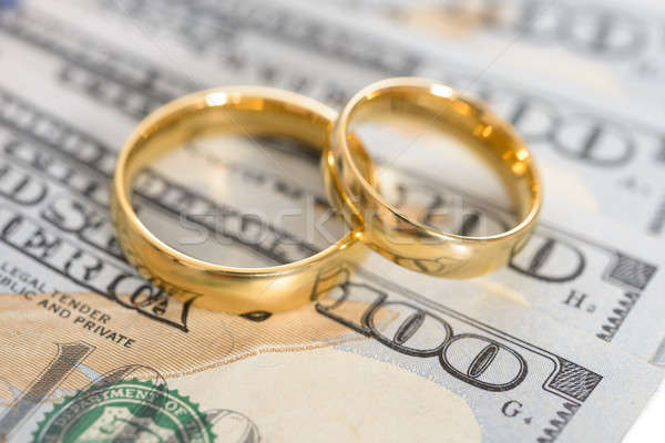 Wedding Rings On Us Dollar Stock photo © AndreyPopov