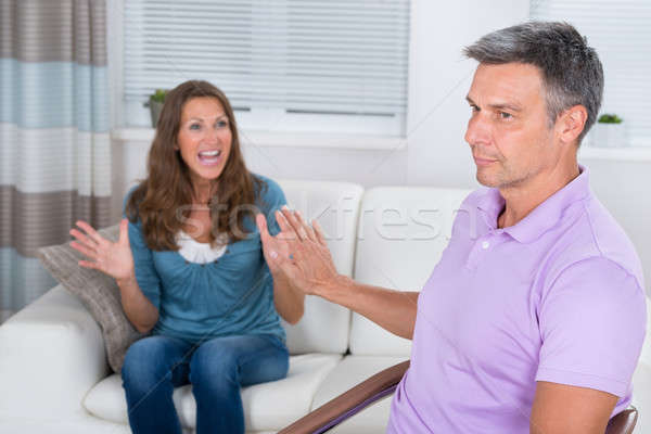 Stock photo: Mature Woman Arguing With Man