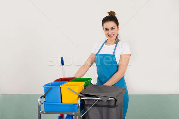 Stock photo: Portrait Of Happy Female Janitor