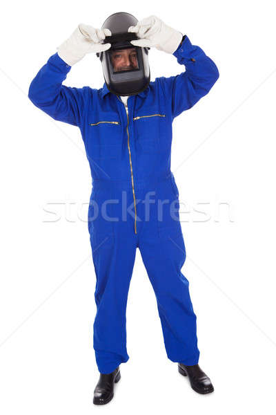 Portrait of confident welder in the mask Stock photo © AndreyPopov