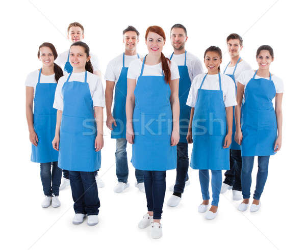 Stock photo: Diverse group of professional cleaners