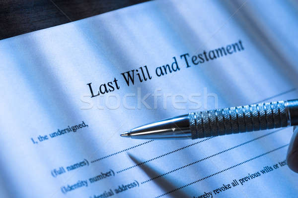 Person Writing Last Will and Testament Stock photo © AndreyPopov