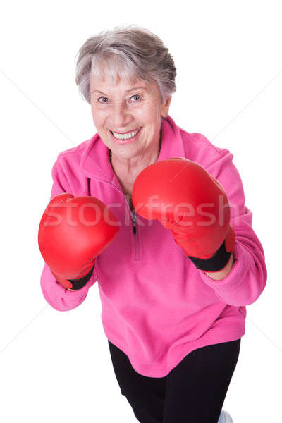 Portrait Of Senior Female Boxer Stock photo © AndreyPopov
