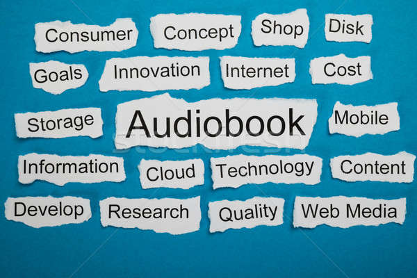 Word Audiobook On Piece Of Torn Paper Stock photo © AndreyPopov
