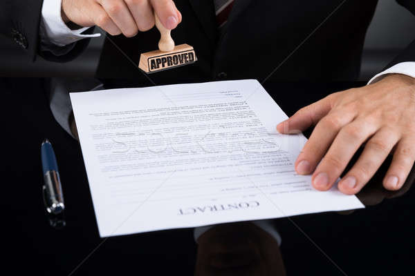 Businessperson Approving Contract Paper Stock photo © AndreyPopov