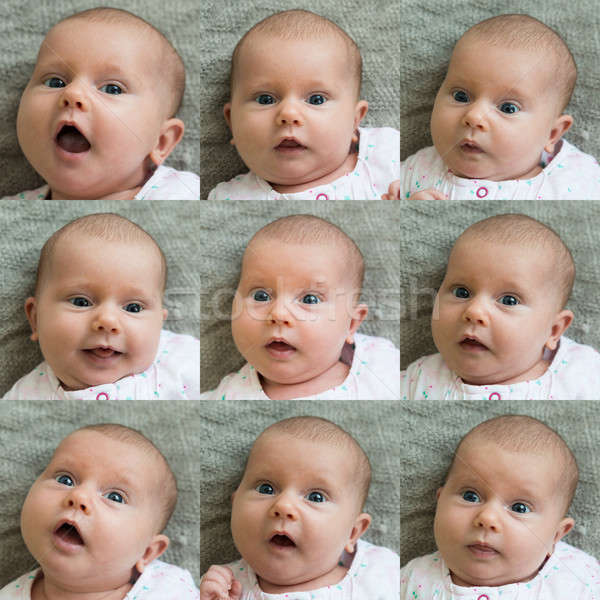 Collage onschuldige kind baby verschillend emoties Stockfoto © AndreyPopov