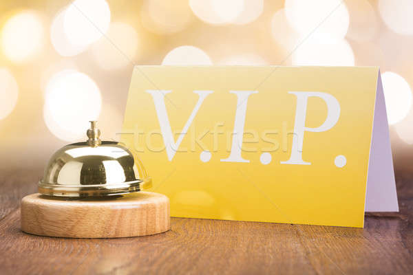 Service Bell With Vip Card In Hotel Stock photo © AndreyPopov