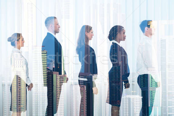 Business People Standing In Row Stock photo © AndreyPopov