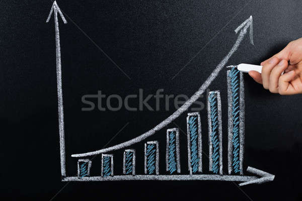 Сток-фото: доске · бизнеса · диаграммы · положительный · роста