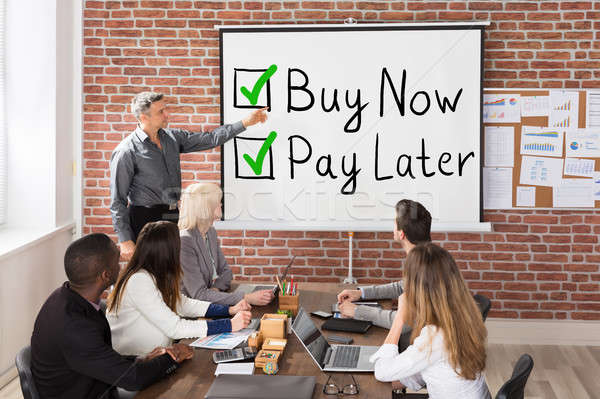 Buy Now Pay Later Concept Presentation Stock photo © AndreyPopov