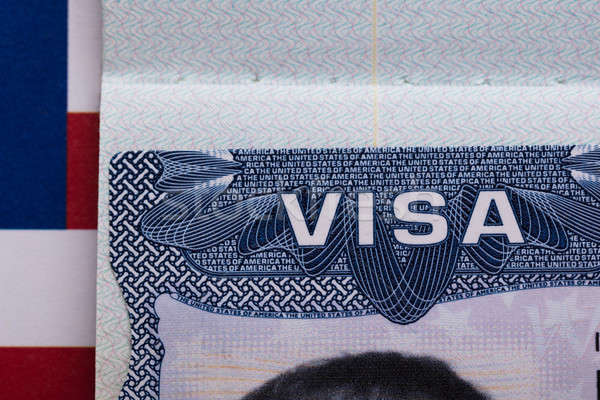 Visa Text On Passport Stock photo © AndreyPopov