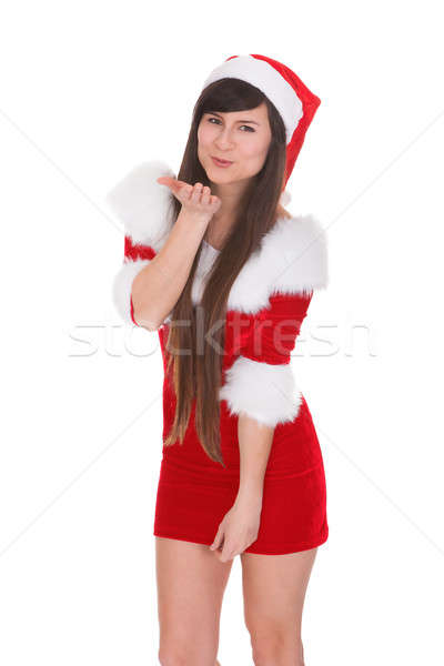 [[stock_photo]]: Portrait · femme · clause · costume · belle · femme