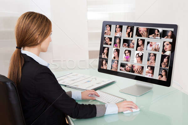 Designer Woman Working On Computer Stock photo © AndreyPopov