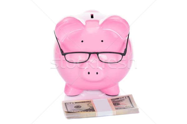 Piggybank With Dollar Bundle Stock photo © AndreyPopov