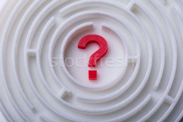 Maze And Red Question Mark Stock photo © AndreyPopov