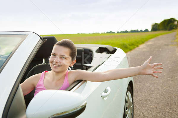 Young Woman Travelling In Car Stock photo © AndreyPopov