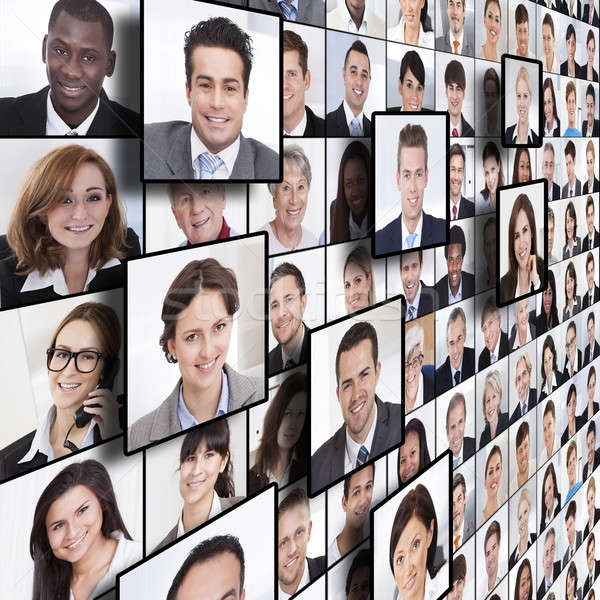 Gente de negocios collage fotograma completo tiro mujeres marco Foto stock © AndreyPopov