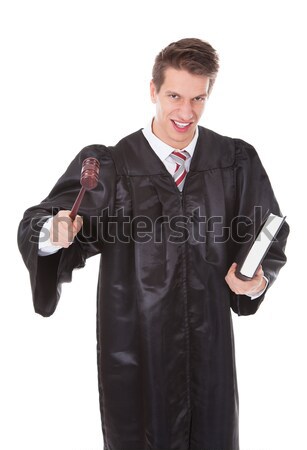 Frustrated Judge With Gavel And Book Stock photo © AndreyPopov