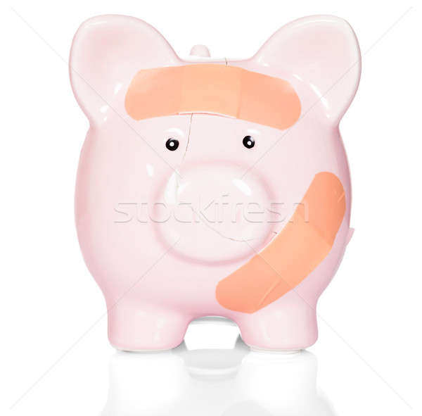 Piggy Bank With Band Aid Stock photo © AndreyPopov